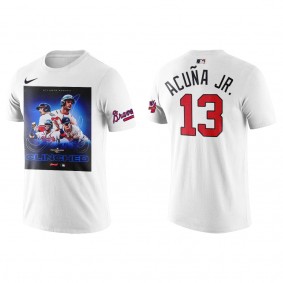 Ronald Acuna Jr. Atlanta Braves White 2022 Postseason CLINCHED T-Shirt
