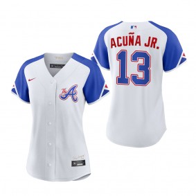 Ronald Acuna Jr. Women's Atlanta Braves White 2023 City Connect Replica Jersey