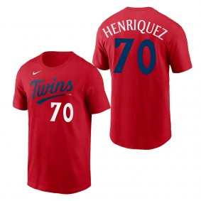 Ronny Henriquez Minnesota Twins Red 2023 Wordmark T-Shirt