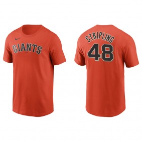 Ross Stripling Men's San Francisco Giants Buster Posey Nike Orange Name & Number T-Shirt