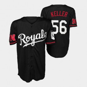 Kansas City Royals Brad Keller Black Huskers Night Jersey