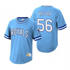 Kansas City Royals Brad Keller Mitchell & Ness Light Blue Cooperstown Collection Wild Pitch Jersey T-Shirt