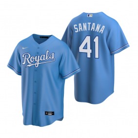 Kansas City Royals Carlos Santana Nike Light Blue Replica Alternate Jersey