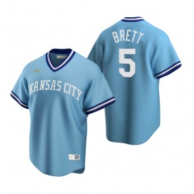 Kansas City Royals George Brett Nike Light Blue Cooperstown Collection Road Jersey