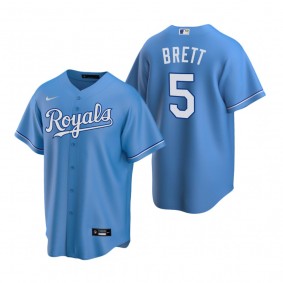 Kansas City Royals George Brett Nike Light Blue Replica Alternate Jersey