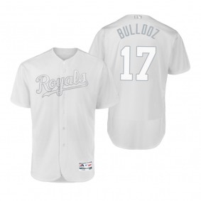 Kansas City Royals Hunter Dozier Bulldoz White 2019 Players' Weekend Authentic Jersey