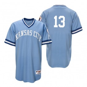 Royals Salvador Perez Light Blue 1976 Turn Back the Clock Authentic Jersey