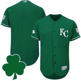 Male Kansas City Royals St. Patricks Day Green Celtic Flexbase Collection Jersey