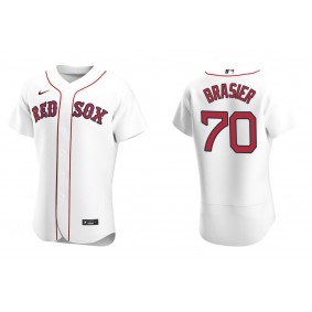 Men's Boston Red Sox Ryan Brasier White Authentic Home Jersey