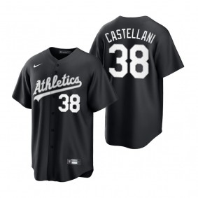 Oakland Athletics Ryan Castellani Black White Replica Official Jersey