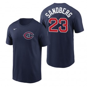 Cubs Ryne Sandberg Navy 2022 Field of Dreams T-Shirt