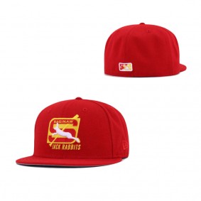 Saginaw Jack Rabbits Scarlet 59FIFTY Fitted Hat