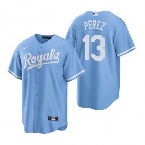 Kansas City Royals Salvador Perez Nike Blue Replica Alternate Jersey
