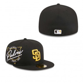 Men's San Diego Padres Black Neon 59FIFTY Fitted Hat
