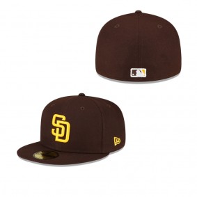 Men's San Diego Padres Brown Authentic Collection Replica 59FIFTY Fitted Hat