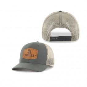 Men's San Diego Padres Charcoal Cream Rawhide Trucker Snapback Hat