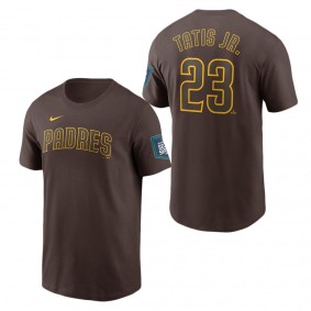 Men's San Diego Padres Fernando Tatis Jr. Brown 2024 MLB World Tour Seoul Series Name & Number T-Shirt