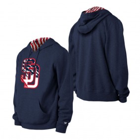 Men's San Diego Padres Navy 4th of July Stars & Stripes Pullover Hoodie