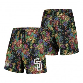 Men's San Diego Padres PLEASURES Black Floral Shorts
