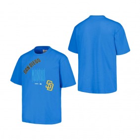 Men's San Diego Padres PLEASURES Blue Repurpose T-Shirt
