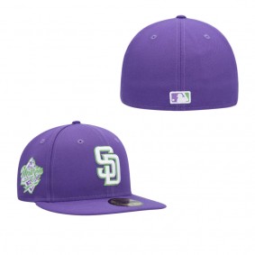 Men's San Diego Padres Purple Lime Side Patch 59FIFTY Fitted Hat