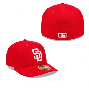 Men's San Diego Padres Scarlet Low Profile 59FIFTY Fitted Hat