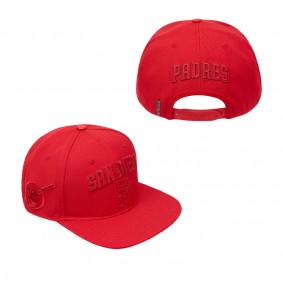 Men's San Diego Padres Triple Red Snapback Hat