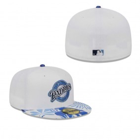 Men's San Diego Padres White Blue Flamingo 59FIFTY Fitted Hat