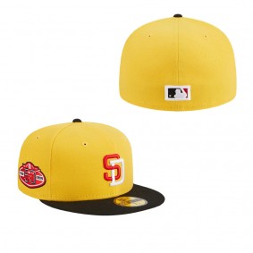 Men's San Diego Padres Yellow Black Grilled 59FIFTY Fitted Hat