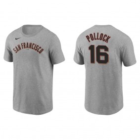 Men's San Francisco Giants A.J. Pollock Gray Name Number T-Shirt