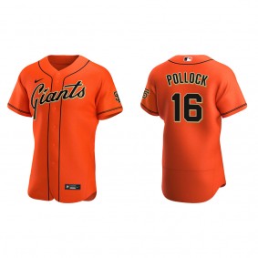 Men's San Francisco Giants A.J. Pollock Orange Authentic Alternate Jersey