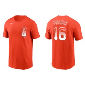 Men's San Francisco Giants A.J. Pollock Orange City Connect T-Shirt