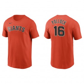 Men's San Francisco Giants A.J. Pollock Orange Name Number T-Shirt
