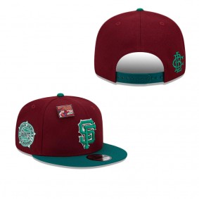 Men's San Francisco Giants Cardinal Green Strawberry Big League Chew Flavor Pack 9FIFTY Snapback Hat