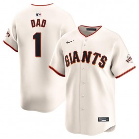 Men's San Francisco Giants Cream #1 Dad Home Limited Jersey