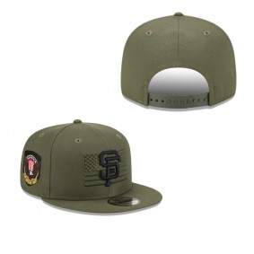 Men's San Francisco Giants Green 2023 Armed Forces Day 9FIFTY Snapback Adjustable Hat