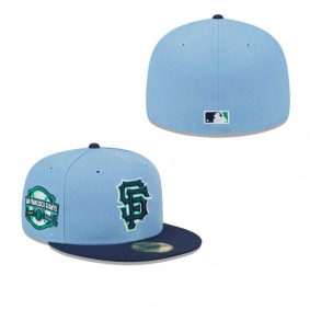 Men's San Francisco Giants Light Blue Navy Green Undervisor 59FIFTY Fitted Hat