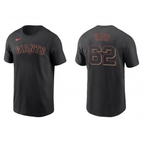 Men's San Francisco Giants Logan Webb Black Name Number T-Shirt