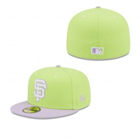 Men's San Francisco Giants Neon Green Lavender Spring Color Two-Tone 59FIFTY Fitted Hat