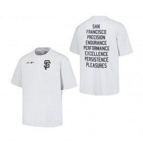Men's San Francisco Giants PLEASURES White Precision T-Shirt