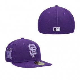 Men's San Francisco Giants Purple Lavender Undervisor 59FIFTY Snapback Hat