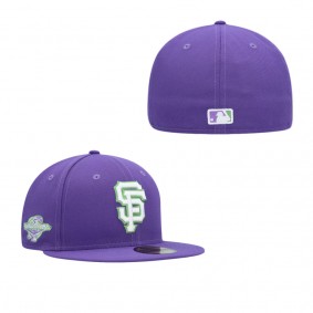 Men's San Francisco Giants Purple Lime Side Patch 59FIFTY Fitted Hat