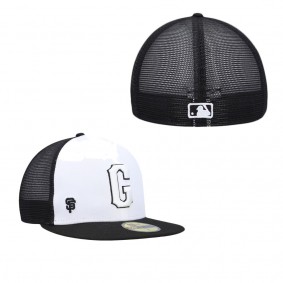 Men's San Francisco Giants White Black 2023 On-Field Batting Practice 59FIFTY Fitted Hat