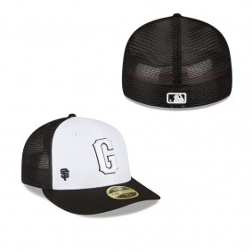 Men's San Francisco Giants White Black 2023 On-Field Batting Practice Low Profile 59FIFTY Fitted Hat