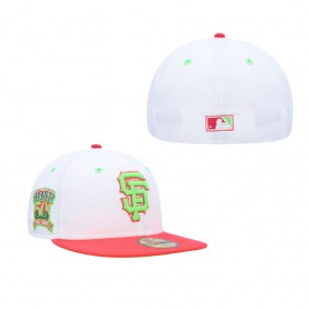 Men's San Francisco Giants White Coral 50th Anniversary Strawberry Lolli 59FIFTY Fitted Hat