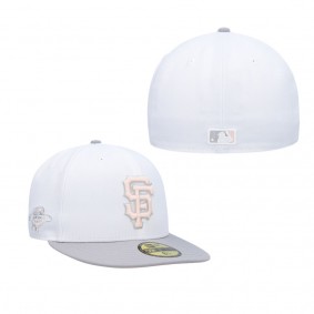 Men's San Francisco Giants White Gray 2002 World Series Side Patch Undervisor 59FIFTY Fitted Hat