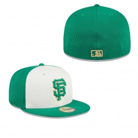 Men's San Francisco Giants White Green 2024 St. Patrick's Day 59FIFTY Fitted Hat