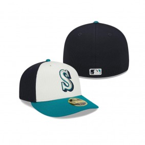Men's Seattle Mariners Cream 2024 Batting Practice Low Profile 59FIFTY Fitted Hat