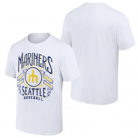 Men's Seattle Mariners Darius Rucker Collection by Fanatics White Distressed Rock T-Shirt