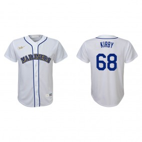 Youth Seattle Mariners George Kirby White Cooperstown Collection Jersey